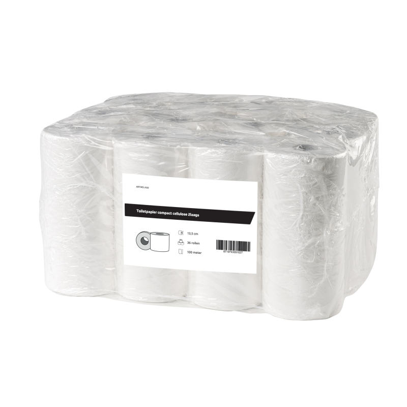 Toiletpapier Compact rol cellulose 2-laags