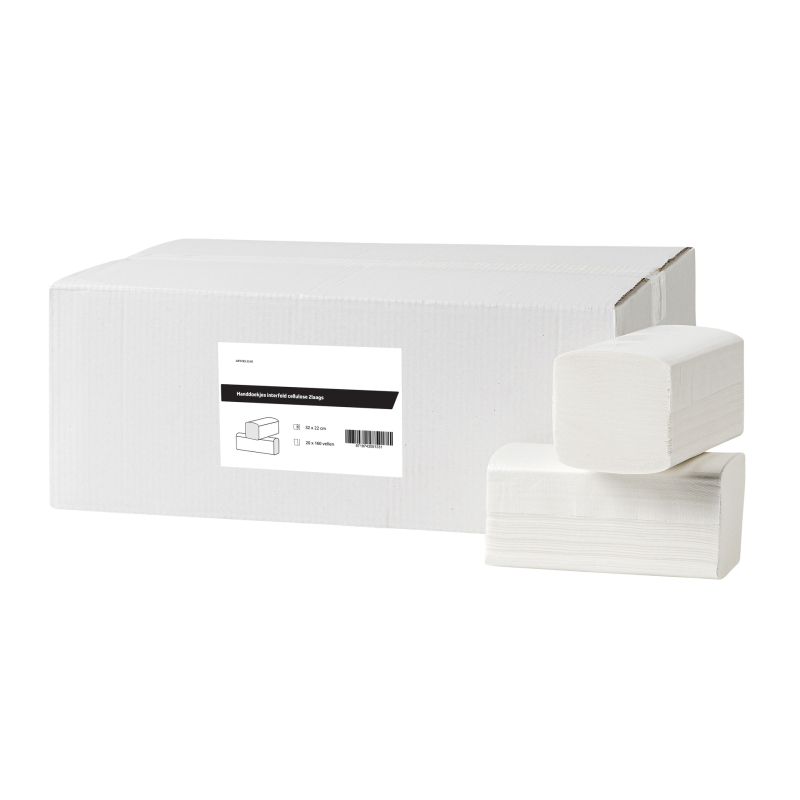 Papieren handdoekjes interfold cellulose 2-laags