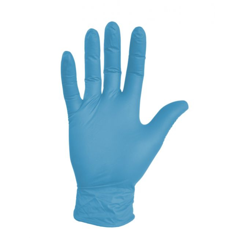Handschoen Nitril, ongepoederd, blauw, 100 stuks