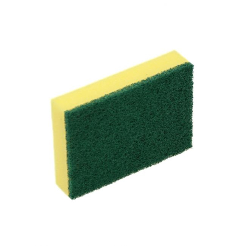 Wecovi schuurspons groen/geel, groot, 10 stuks
